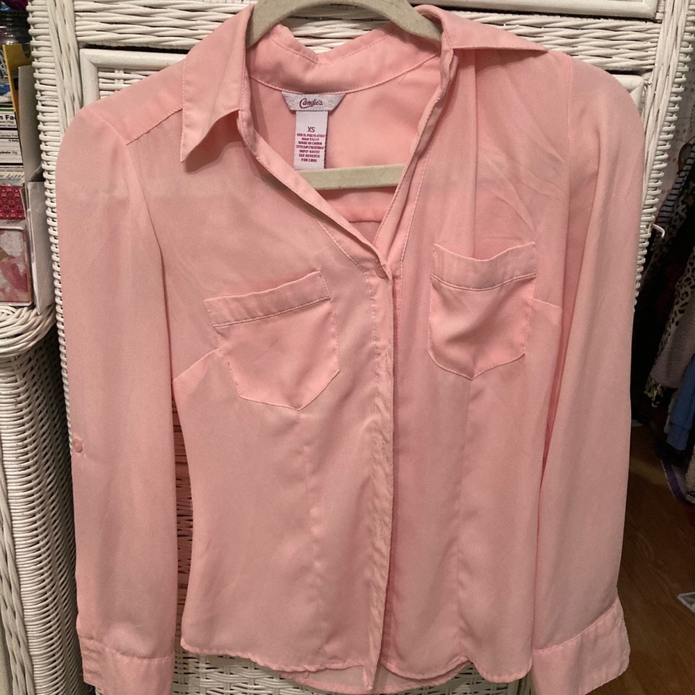 Pink Satin Blouse